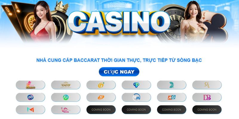 Sảnh casino - Hạng mục game hot nhất hệ thống